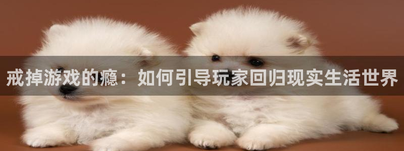 高德娱乐4开户：戒掉游戏的瘾：如何引导玩家回归现实生活世界